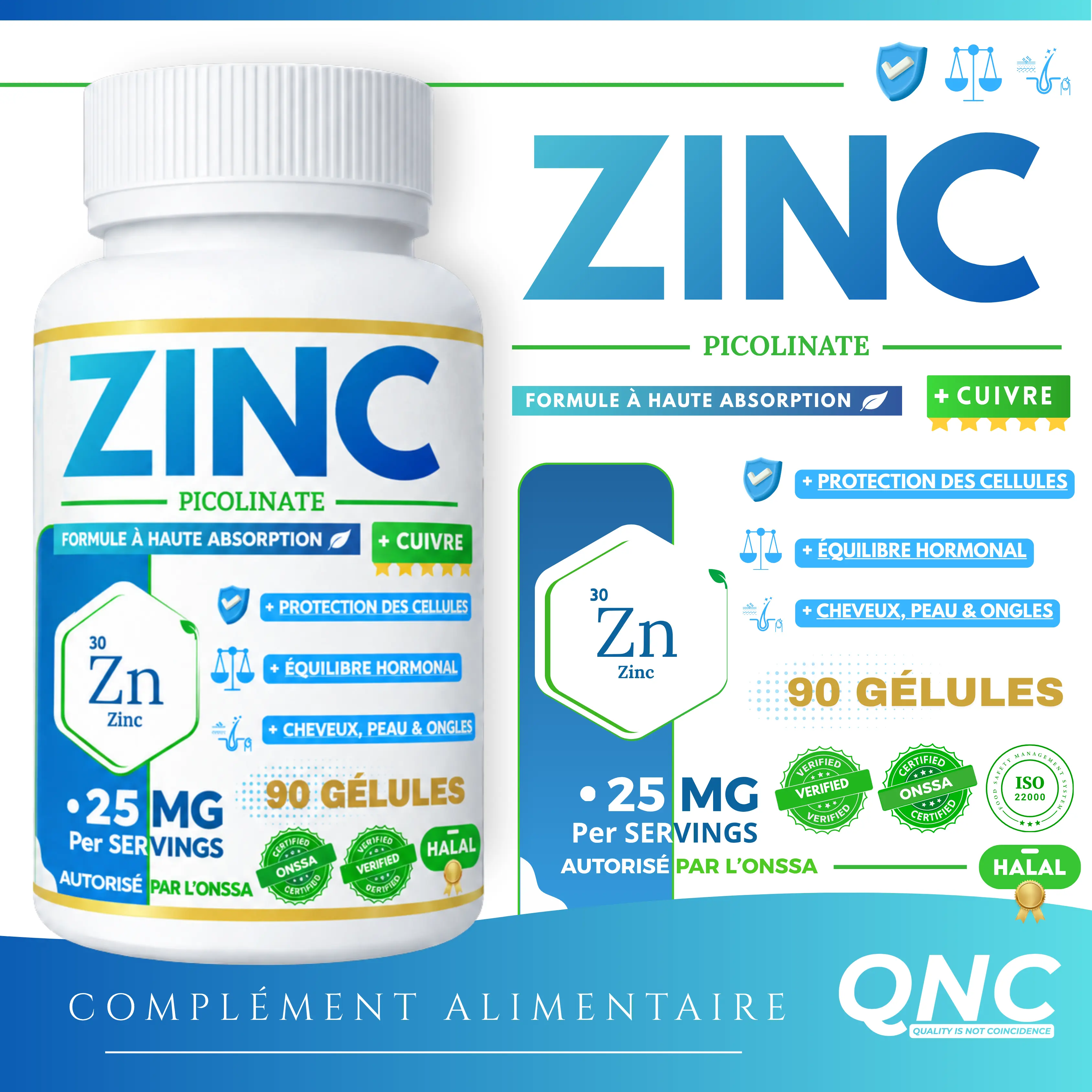 Zinc Picolinate + Cuivre QNC
